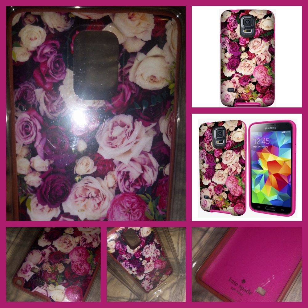Kate Spade Flexible Hardshell Case for Samsung Galaxy S5 (Photographic Rose)